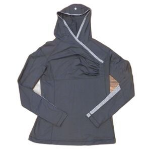 Lululemon Athletica Women's Black & Gray Pullover Hoodie Jacket Size 12 EUC
